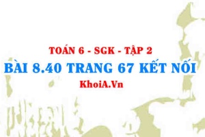 Bài 8.40 trang 67 Toán 6 Tập 2 Kết nối tri thức